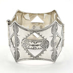 Hermes Bracelet Touareg 925 Silver Bangle 82.5 g Vintage Box And Bag K1238