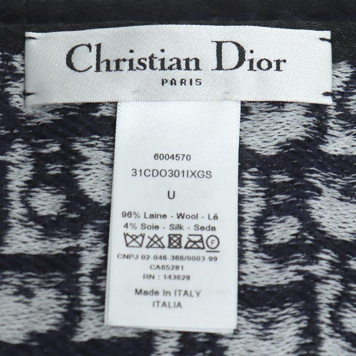 Dior Logo Oblique Big Scarf Navy 31 Cdo301 Ixgs — view 6
