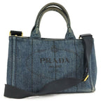 Prada Canapa Tote Denim Blue