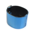 Celine Carved Cerulean Blue Bangle — view 2