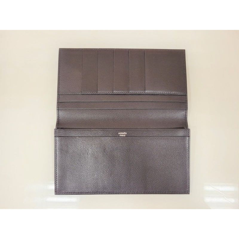 Hermes Mc2 Fleming Bifold Long Wallet Black Engraved — view 4