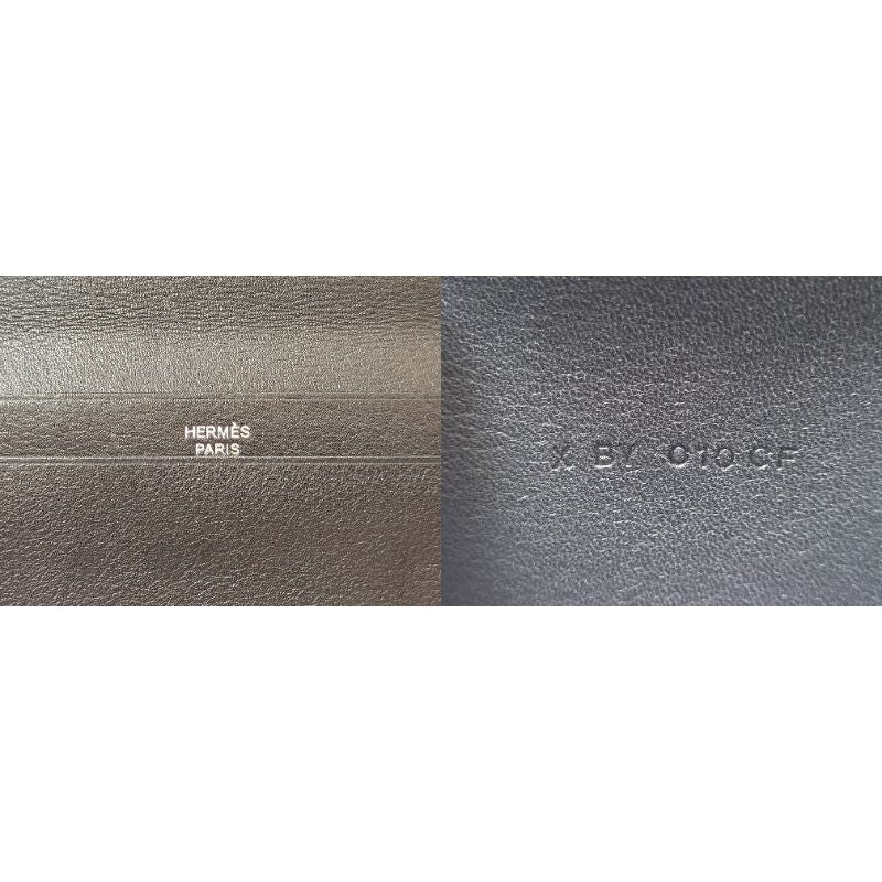 Hermes Mc2 Fleming Bifold Long Wallet Black Engraved — view 7