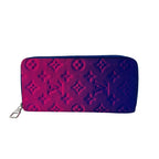 Louis Vuitton Round Zipper Zippy Wallet Vertical NM Long Blue