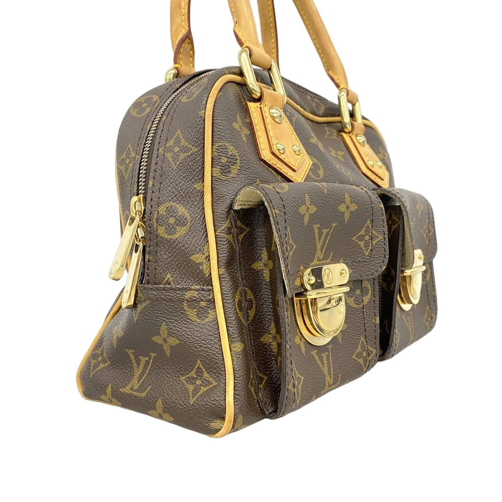 Louis Vuitton Handbag Monogram Manhattan PM Brown — view 2