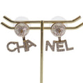 Chanel CC Logo Earrings 2-Way Faux Pearl Gold