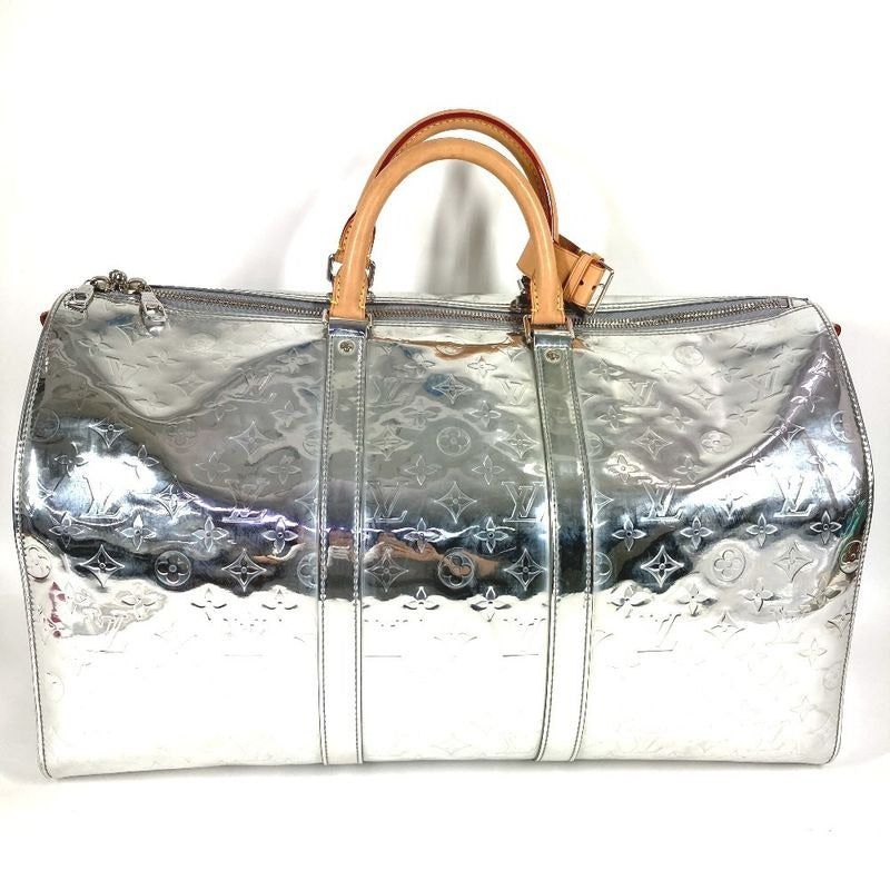 Louis Vuitton Boston Bag Keepall Bandouliere 50 Leather Silver