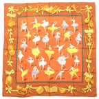 Hermes Carre 90 la Dance Silk Brown Scarf