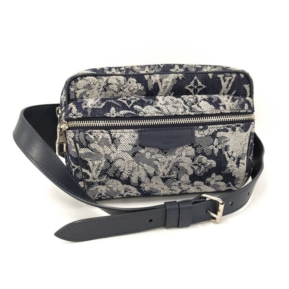 Louis Vuitton Bum Bag Outdoor Monogram Tapestry Canvas Navy