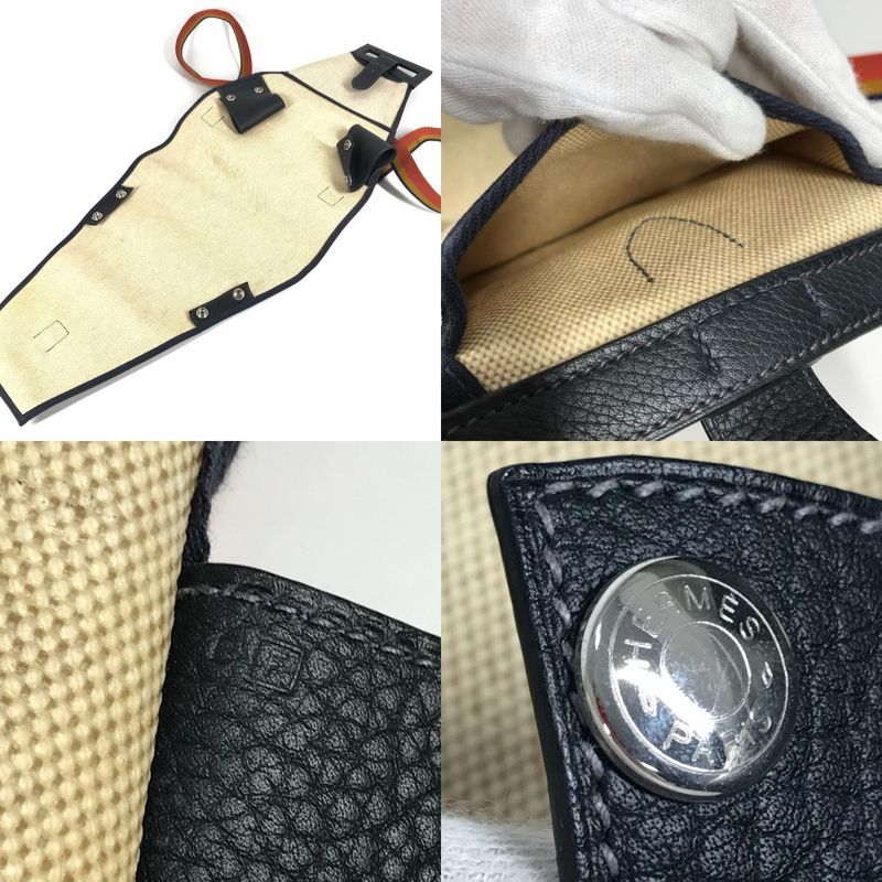 Hermes Backpack Toile Ashe Beige — view 8