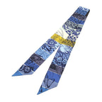Hermes Twilly Jungle Love Rainbow Scarf Silk Blue Multicolor 1285