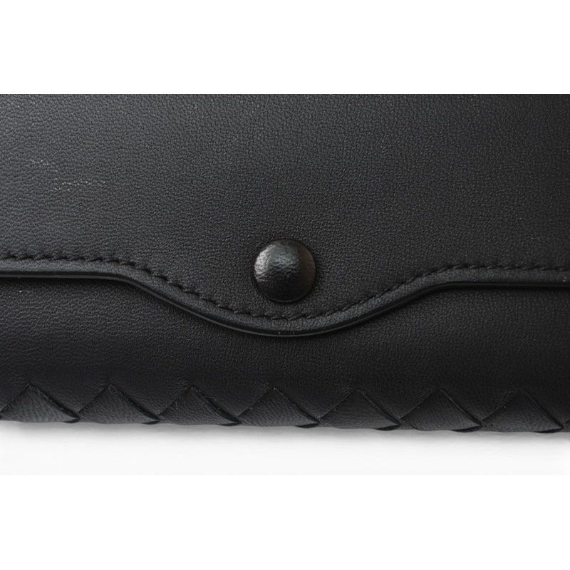 Bottega Veneta Key Case Key Ring Rows Intrecciato Nappa Black
