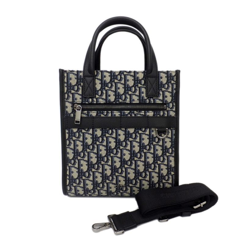 Dior Safari North South Oblique Jacquard Silver Hardware Hand