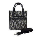 Dior Safari North South Oblique Jacquard Silver Hardware Hand