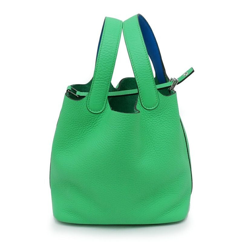 Hermes Picotin Lock PM Eclat Vert Comic Blue Frida Silva Hardware