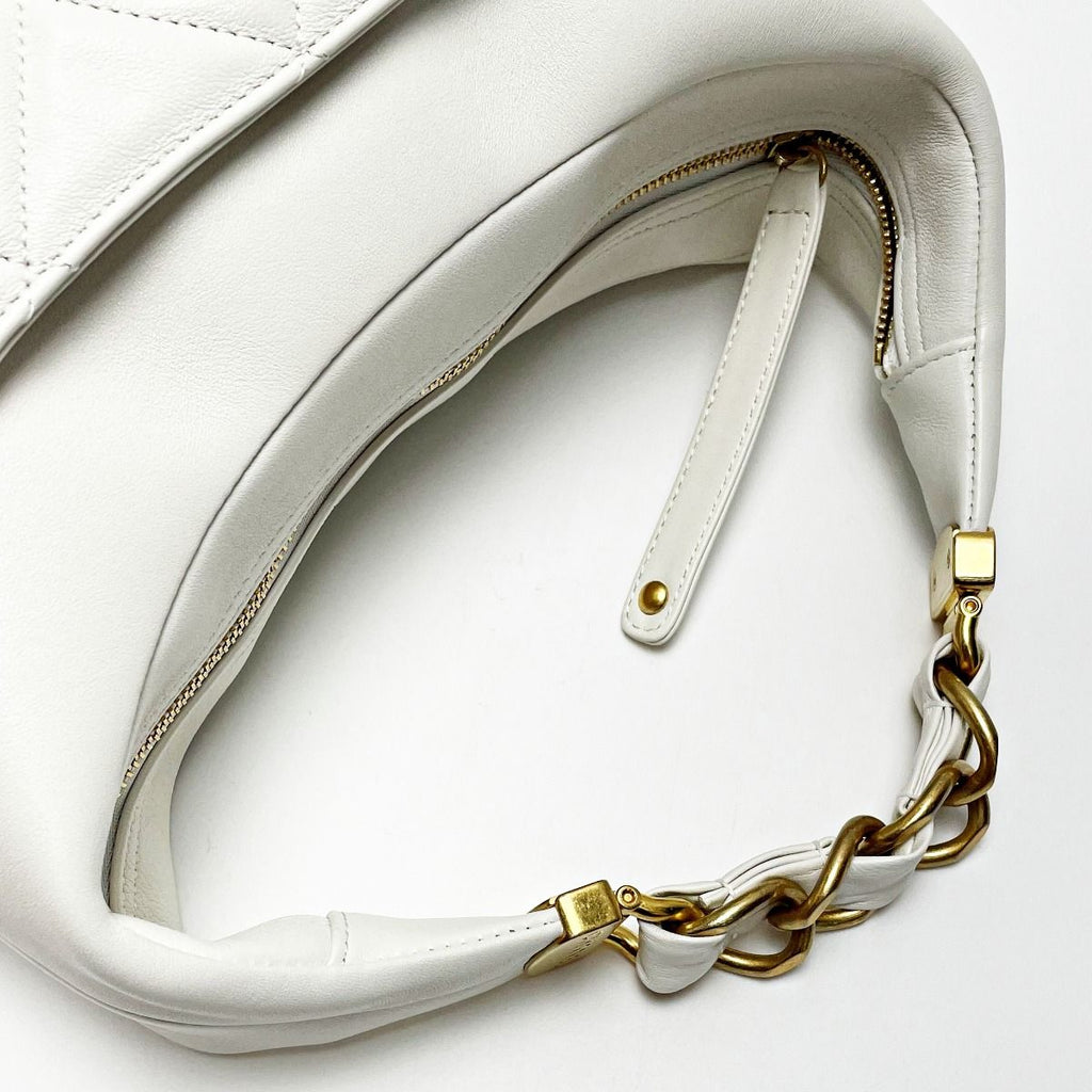 Chanel Quilted As3292 White Chain Tote Bag Lambskin Gold Hardware — view 5