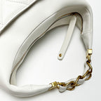 Chanel Quilted As3292 White Chain Tote Bag Lambskin Gold Hardware — view 5