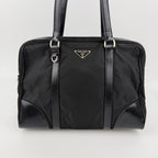 Prada Shoulder Bag Black Nylon Leather Vintage — view 2