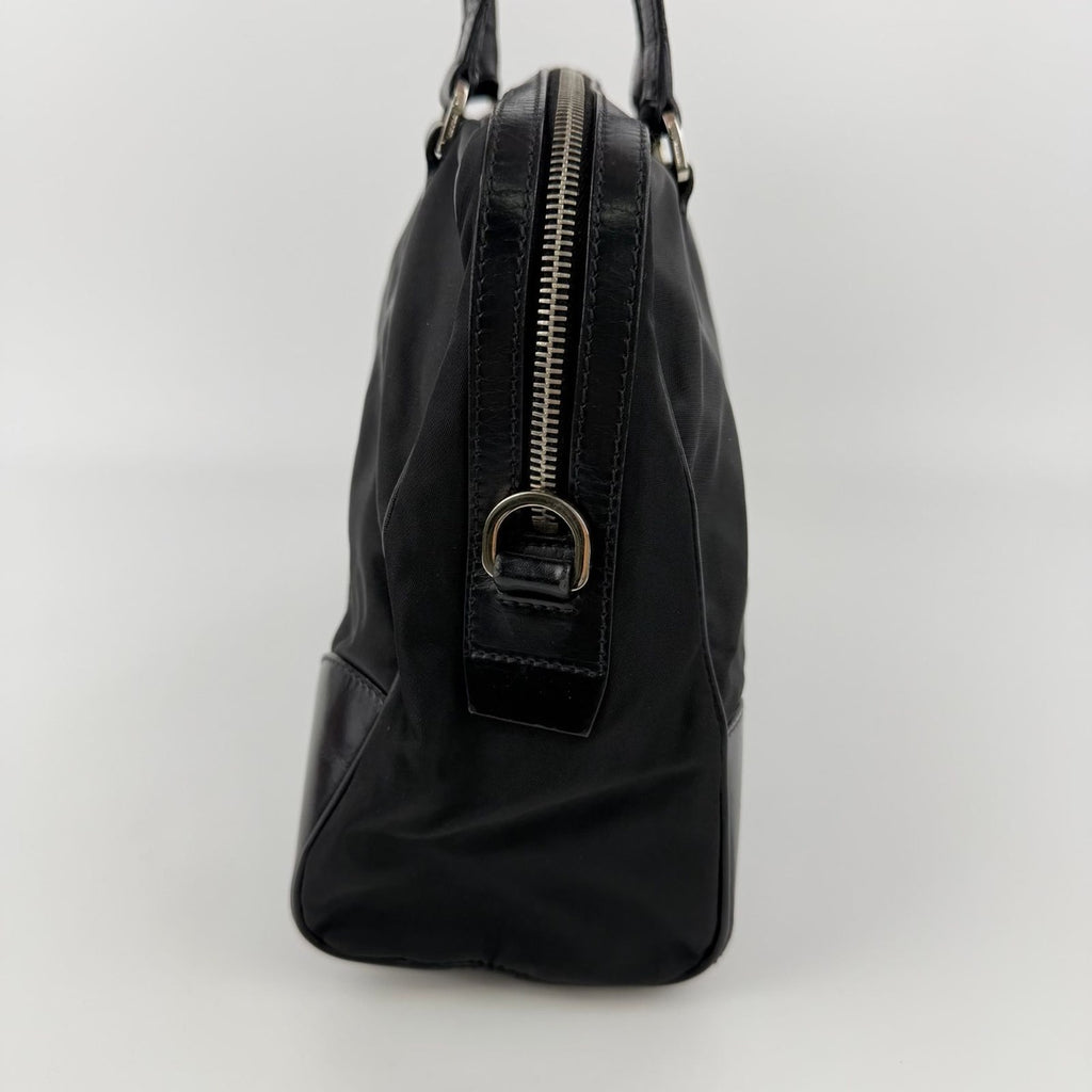 Prada Shoulder Bag Black Nylon Leather Vintage — view 4