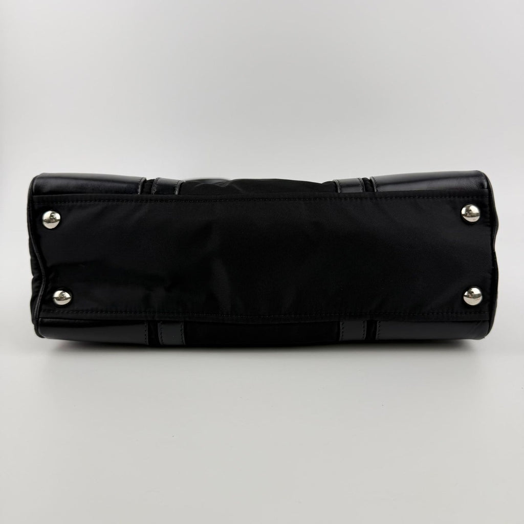 Prada Shoulder Bag Black Nylon Leather Vintage — view 7