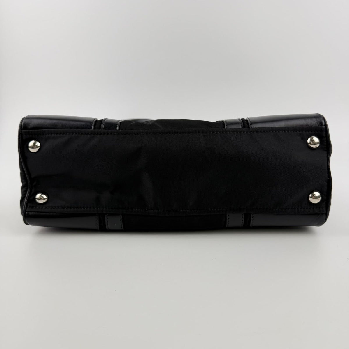 Prada Shoulder Bag Black Nylon Leather Vintage — view 7