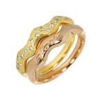 Saint Laurent Ring Diamond 18k YG PG Yellow Pink Gold