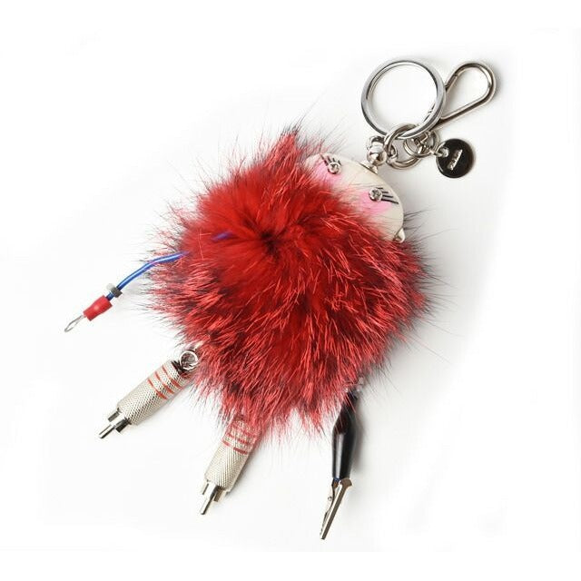 Prada Key Ring Holder Trick Nancy Robot Red Multi