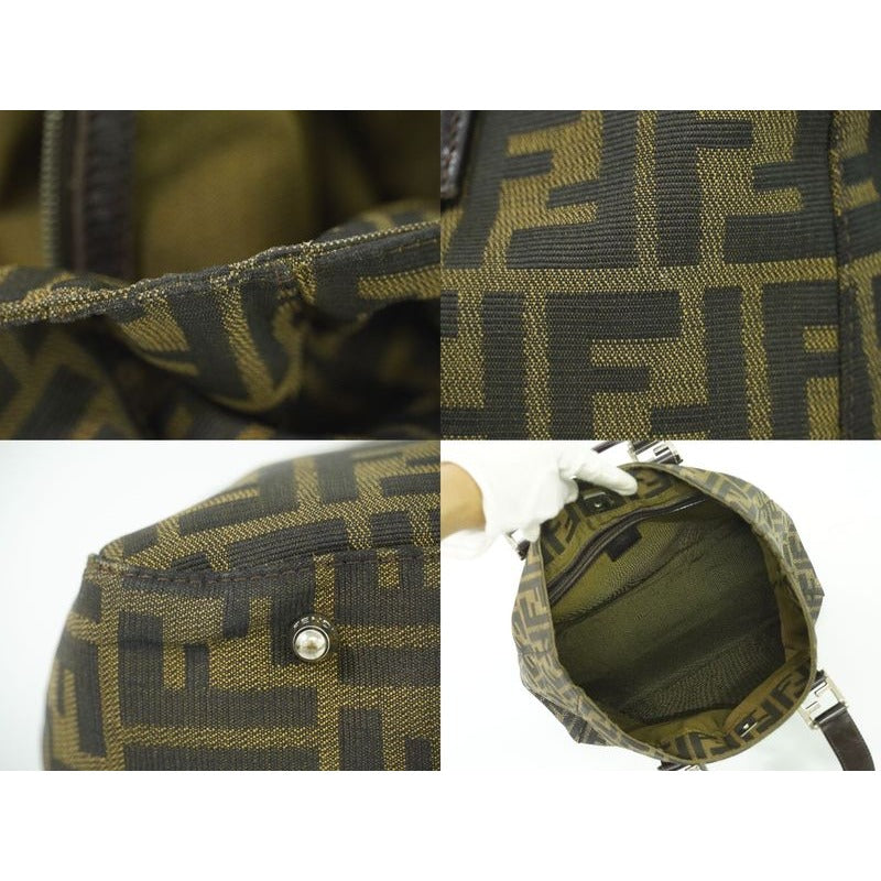 Fendi Zucca Tote Handbag Canvas Brown Bag — view 7