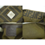 Fendi Zucca Tote Handbag Canvas Brown Bag — view 9