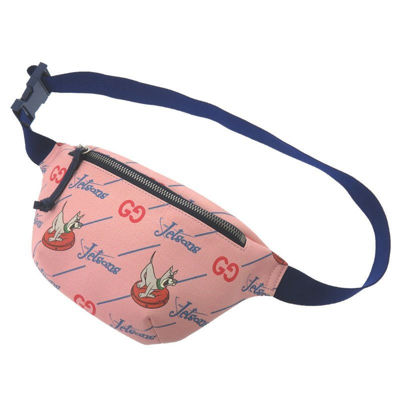 Gucci Children the Jetsons Waist Bag Leather Pink Blue Body 1999 — view 2
