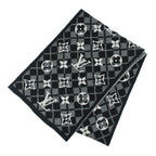 Louis Vuitton Echarpe Monogram Mountain Muffler Black Gray Scarf