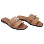 Hermes Julia Sandals Size 36 Pink Beige Kelly Buckle Leather — view 2