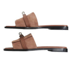 Hermes Julia Sandals Size 36 Pink Beige Kelly Buckle Leather — view 4