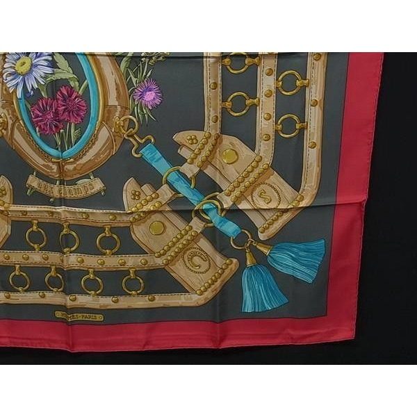 Hermes Large Scarf Carre 90 Multicolor Silk Aux Champs to the Field — view 3
