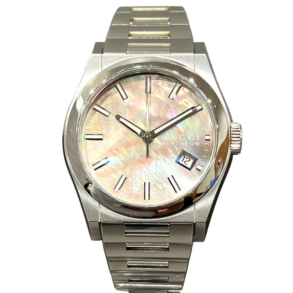 Gucci Pantheon Watch SS Quartz Black Shell Dial