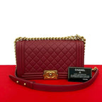 Chanel Boy Lambskin Chain Shoulder Bag