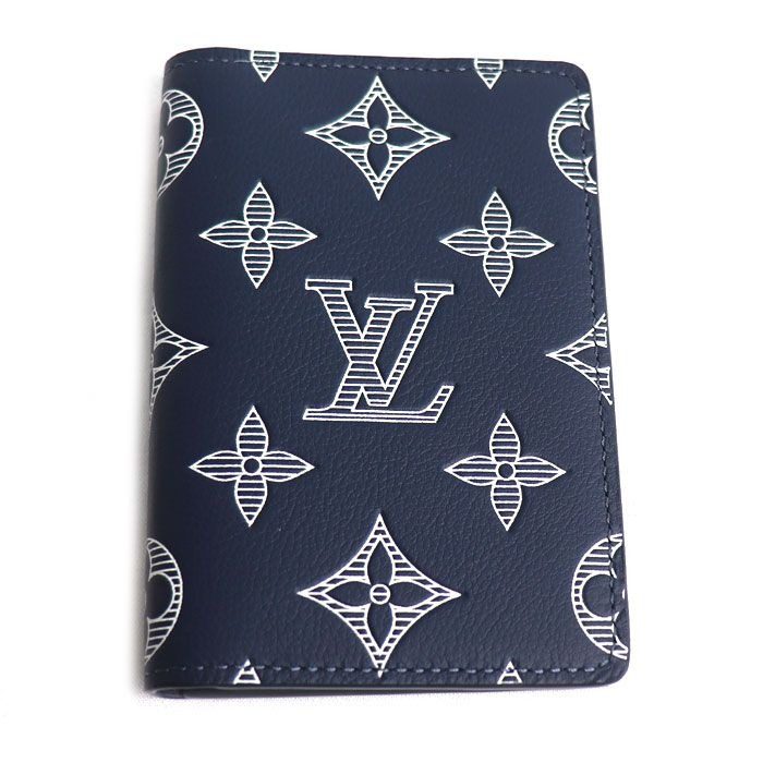 Louis Vuitton Organizer Poche Card Case Monogram Shadow Navy Purchased