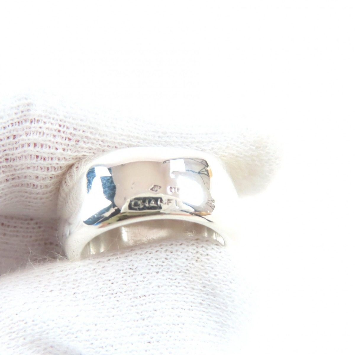 Chanel Vintage 925 Logo Ring — view 6