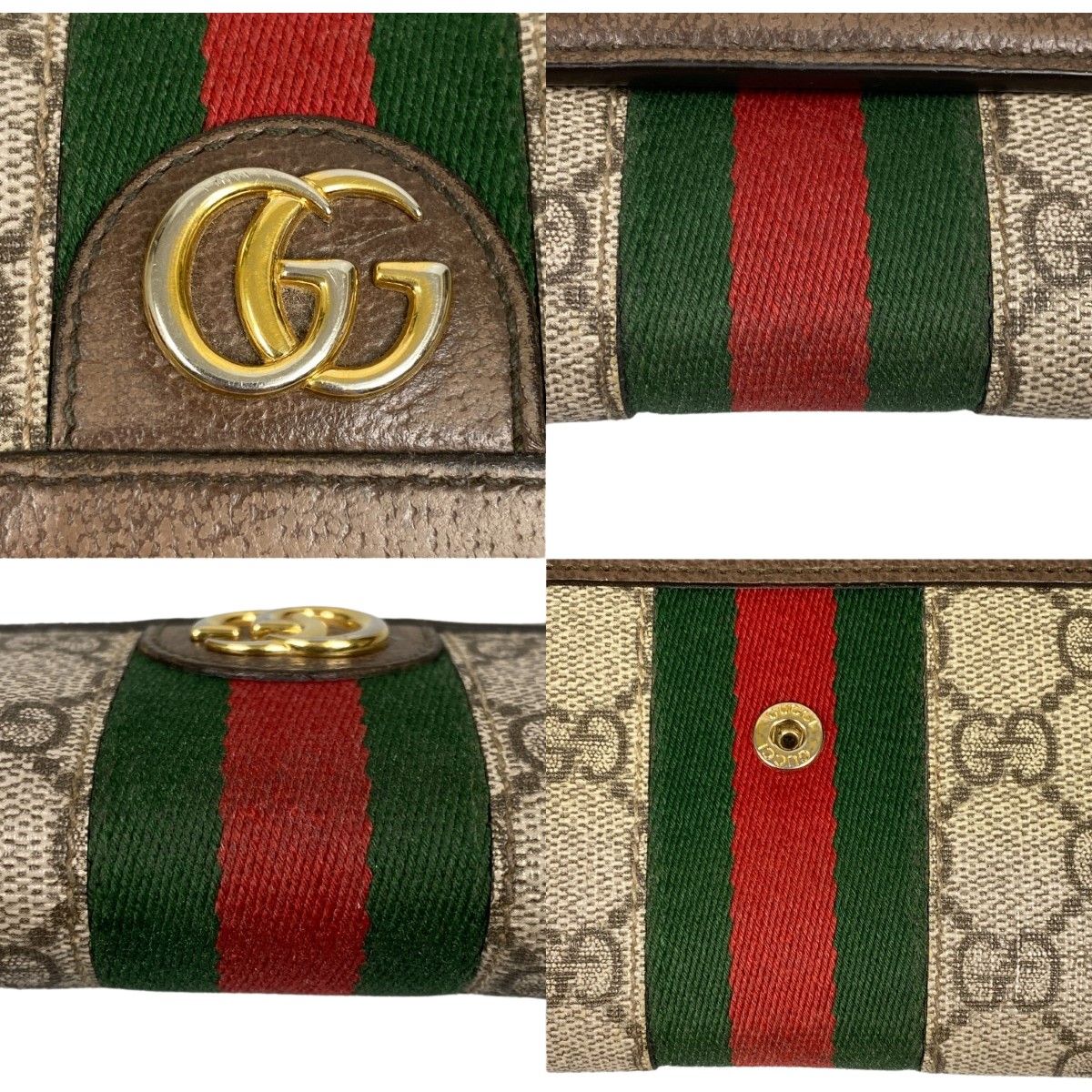 Gucci Ophidia GG Continental Wallet Sherry Line Supreme Long — view 4