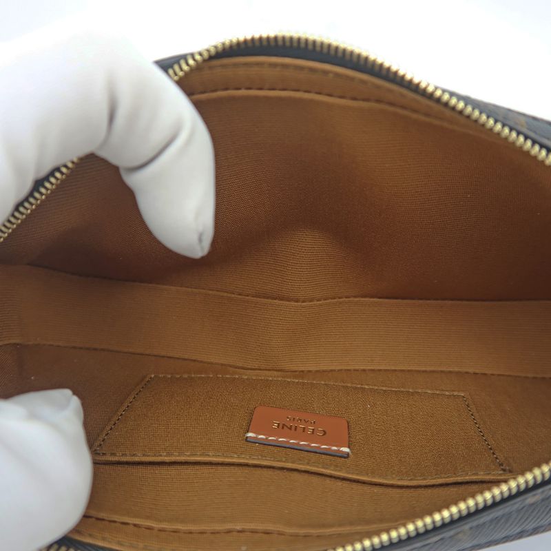 Celine Mini Camera Triomphe Shoulder Bag Pouch Brown Multicolor — view 8