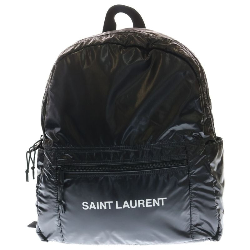 Saint Laurent Paris NUXX Ripstop Rucksack Sac Backpack Black Ho27