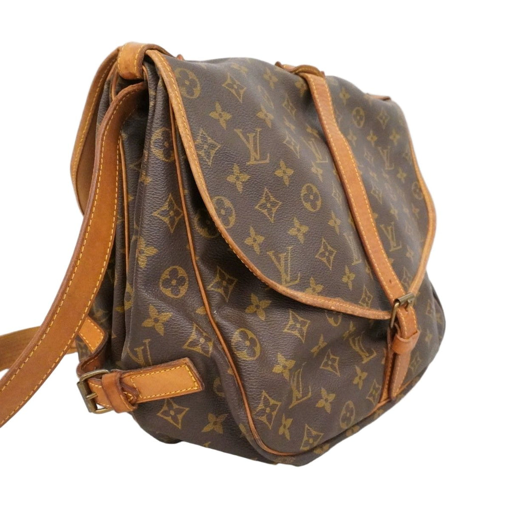 Louis Vuitton Shoulder Bag Monogram Saumur 35 Brown — view 2