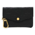 Louis Vuitton Monogram Empreinte Pochette Cles Coin Case Purse Noir Black