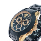 Versace Watch Quartz Character Chronograph Bezel Cracked Black Gold — view 2