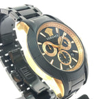 Versace Watch Quartz Character Chronograph Bezel Cracked Black Gold — view 3