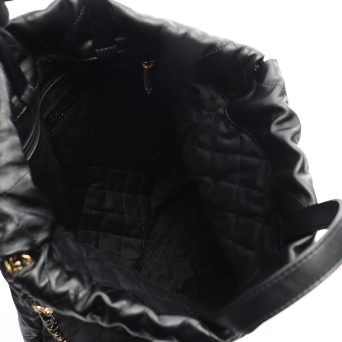 Chanel Backpack 22 Large Black Leather — view 3