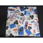 Chanel CC Logo Air Line Silk Scarf Shawl White Multicolor — view 2