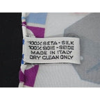 Chanel CC Logo Air Line Silk Scarf Shawl White Multicolor — view 6