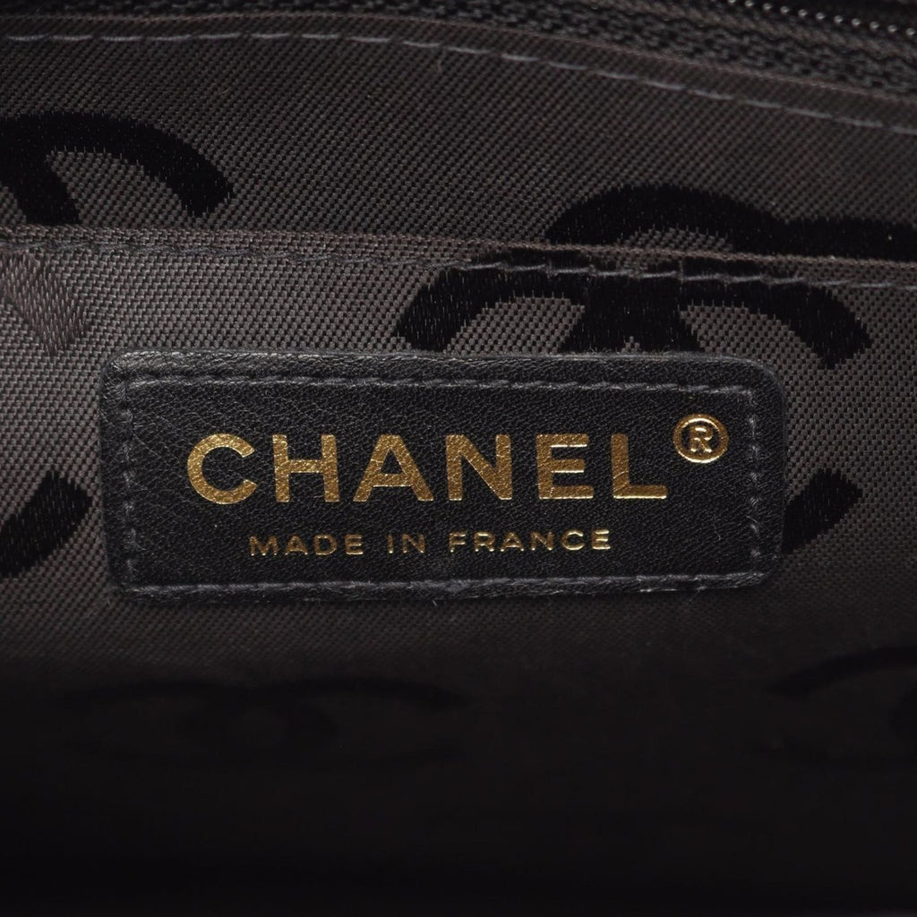 Chanel Handbag Wild Stitch Top Handle Black Leather — view 4