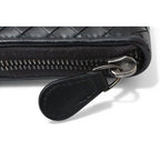 Bottega Veneta Wallet Zip Around Intrecciato Black — view 4