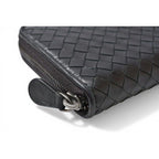 Bottega Veneta Wallet Zip Around Intrecciato Black — view 6